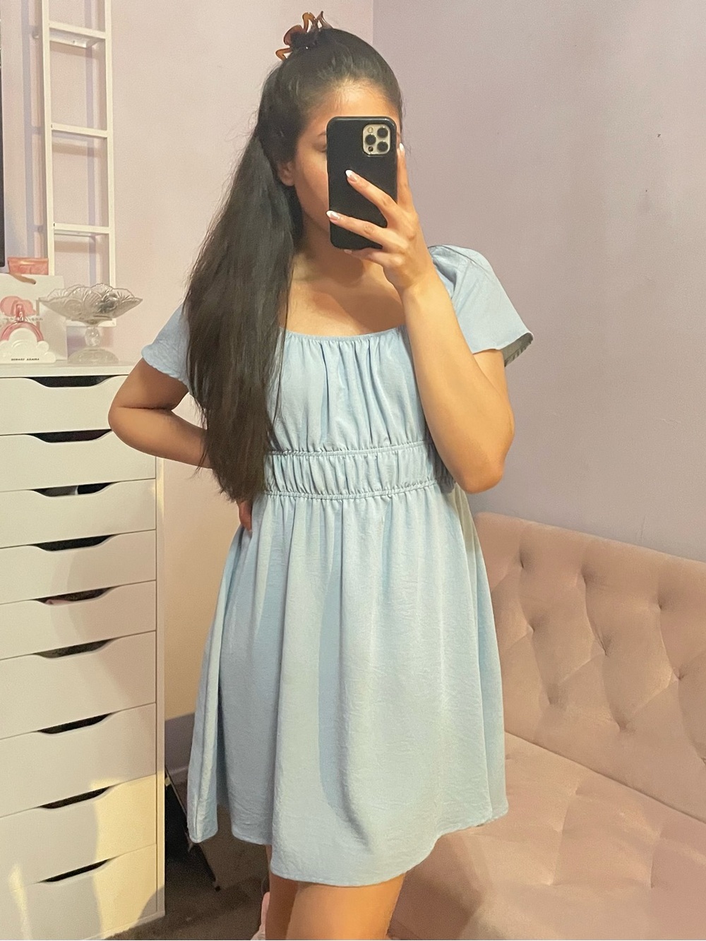 Altar’d State | Light Dusty Blue Dress